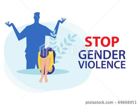 Stop man gender violence or or domestic violence concept 69608951