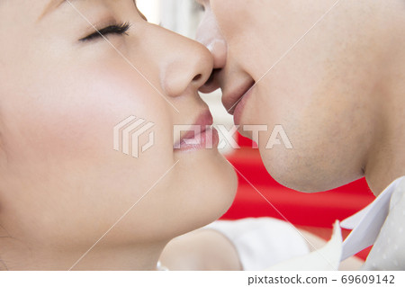 新娘和新郎親吻 新娘和新郎親吻 69609142