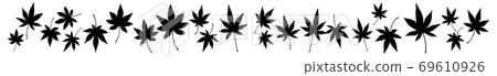 Maple decoration line material silhouette all black 69610926