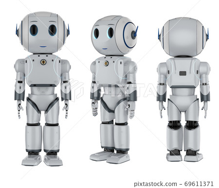 Set of cute artificial intelligence robots Set of cute artificial intelligence robots 69611371