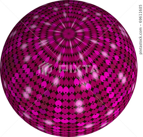 3D rendering of disco ball on white background. isolated 3D rendering of disco ball on white background. isolated 69611685