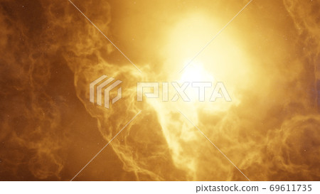 Color picture of the galaxy, orange nebula Color picture of the galaxy, orange nebula 69611735