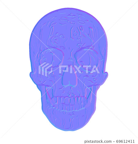 blue abstract ornamented human skull isolated on white, vector blue abstract ornamented human skull isolated on white, vector 69612411