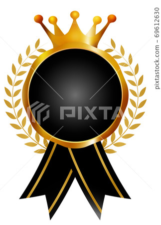 皇冠絲帶金圖標 皇冠絲帶金圖標 69612630