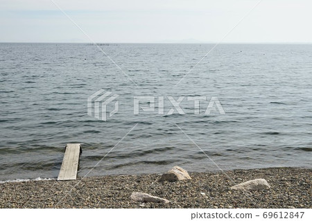 Old-fashioned landscape of Lake Biwa 69612847
