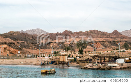 slums fishing village without people on the shores of the Red Sea 69614990