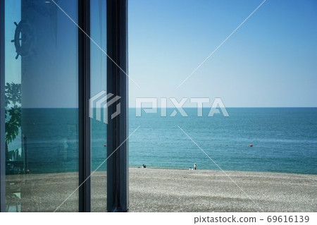 The sea seen from a luxury villa The sea seen from a luxury villa 69616139