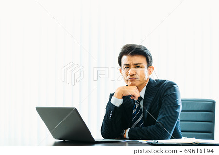 Business scene middle-aged 69616194