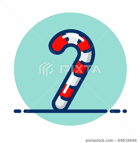 Vector christmas candy cane icon Vector christmas candy cane icon 69616698