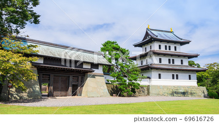 北海道松前城城堡塔樓和本丸門 69616726