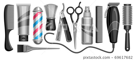 Vector set for Hair Salon and Barbershop 69617682