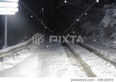 Snowy road Snowy road 69618059