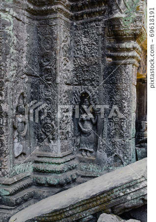 Ta Prohm Temple is The One Attractive Temple In Angkor Thom Area at Siem Reap Province of Cambodia. 69618191