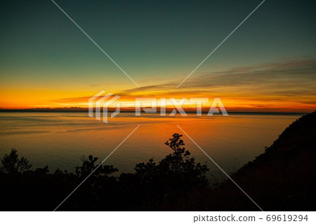 Evening view of Cape Puyuni, Shiretoko Peninsula, Hokkaido 69619294