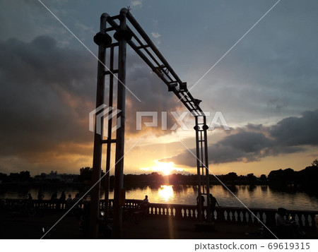 Very beautiful, attractive and dramatical sunset near lake .Very beautiful, attractive and dramatical sunset near lake . Very beautiful, attractive and dramatical sunset near lake .Very beautiful, attractive and dramatical sunset near lake . 69619315
