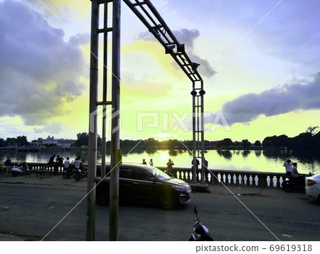 Very beautiful, attractive and dramatical sunset near lake .Very beautiful, attractive and dramatical sunset near lake . Very beautiful, attractive and dramatical sunset near lake .Very beautiful, attractive and dramatical sunset near lake . 69619318