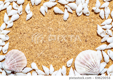 Background material Seashell frame Background material Seashell frame 69620058