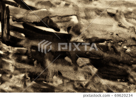 Abstract watercolor on paper texture as background. In Sepia toned. Retro style Abstract watercolor on paper texture as background. In Sepia toned. Retro style 69620234