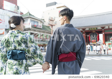 浴衣，東京淺草雷蒙的男女 69620340