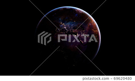 The Earth from space at night. Elements of this The Earth from space at night. Elements of this 69620480
