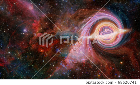 Black hole in the nebula. Elements of this image 69620741
