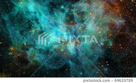Space scene with stars and galaxies. Elements of 69620789