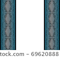 Blue and black lace, both sides type Blue and black lace, both sides type 69620888