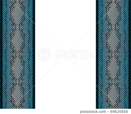 Blue and black lace, both sides type 69620888