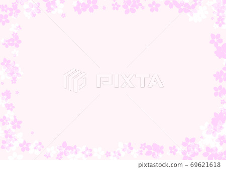 Cute frame illustration material of cherry blossom petals Cute frame illustration material of cherry blossom petals 69621618
