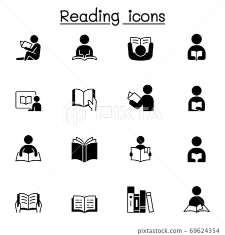 Reading icons set Vector illustration graphic design 69624354