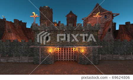 Protective wall - Stock Illustration [69624806] - PIXTA