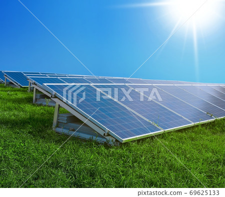 Solar panels in the sun. Solar panels in the sun. 69625133