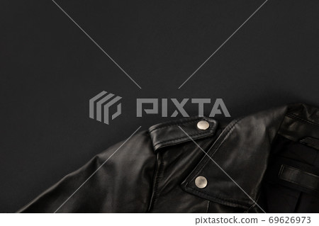 Monochrome minimal template with jacket. Flat lay top view copy space. Monochrome minimal template with jacket. Flat lay top view copy space. 69626973