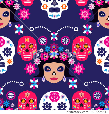 Mexican seamless pattern, 69627431