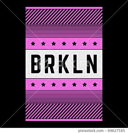 Vector retro illustration on the theme of Brooklyn. Urban. Modern. Stylized vintage grunge white typography, t-shirt graphics, poster, print. Vector retro illustration on the theme of Brooklyn. Urban. Modern. Stylized vintage grunge white typography, t-shirt graphics, poster, print. 69627585