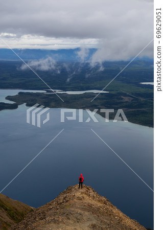 Girl Hiking in Canadian Nature Girl Hiking in Canadian Nature 69629051