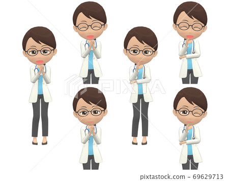 [樂趣A]黑人女醫生馬尾辮前面 69629713