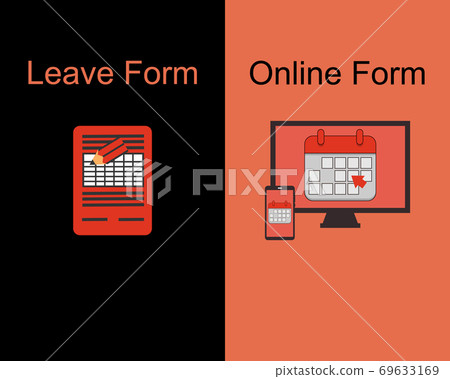 leave form and online leave form vector 69633169