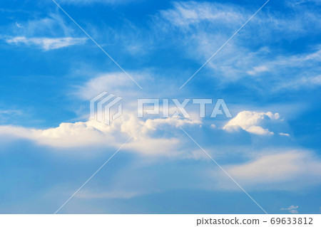 Beautiful blue sky with cloudy. Color sky is clear with white clouds on natural background. 69633812