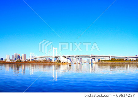 Tokyo, Rainbow Bridge and the surrounding scenery Tokyo, Rainbow Bridge and the surrounding scenery 69634257