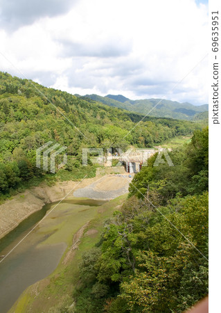 Lake Katsurazawa, Mikasa, construction site, work site, greenery, nature, trees, lake Lake Katsurazawa, Mikasa, construction site, work site, greenery, nature, trees, lake 69635951