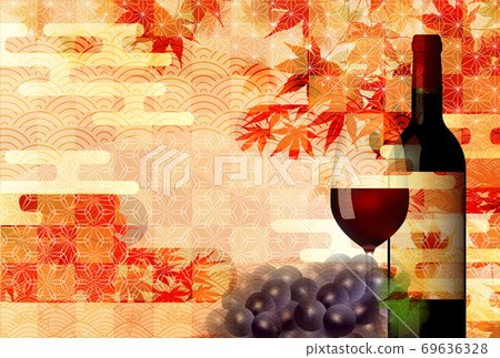 Autumn leaves wine autumn background Autumn leaves wine autumn background 69636328