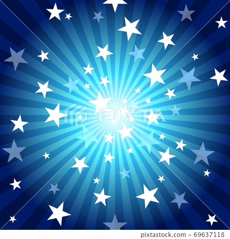 Blue star burst