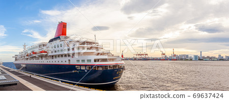 Nippon Maru and Tokyo Bay as seen from Tokyo International Cruise Terminal Nippon Maru and Tokyo Bay as seen from Tokyo International Cruise Terminal 69637424