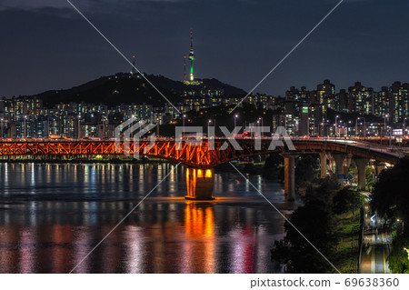 seongsu bridge and namsan tower seongsu bridge and namsan tower 69638360