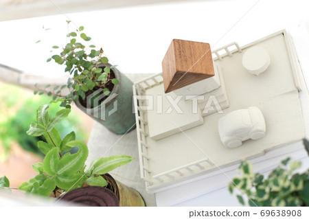 DIY wooden shelves and indoor green image photo DIY wooden shelves and indoor green image photo 69638908