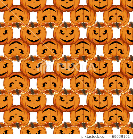 Illustration on theme big colored pattern Halloween 69639101