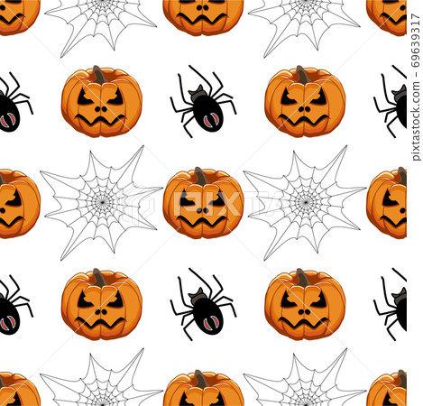 Illustration on theme big colored pattern Halloween 69639317