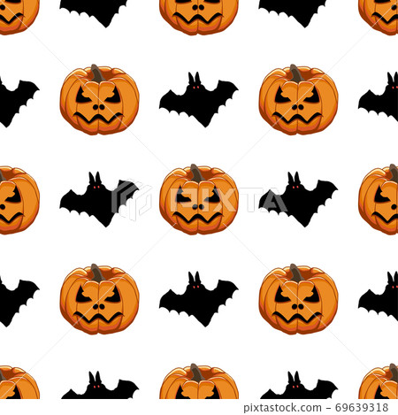 Illustration on theme big colored pattern Halloween 69639318