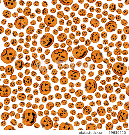 Illustration on theme big colored pattern Halloween 69639320